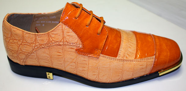 5945 MENS ORANGE LACE UP DRESS SHOES IT'S ONE OF A KIND. 