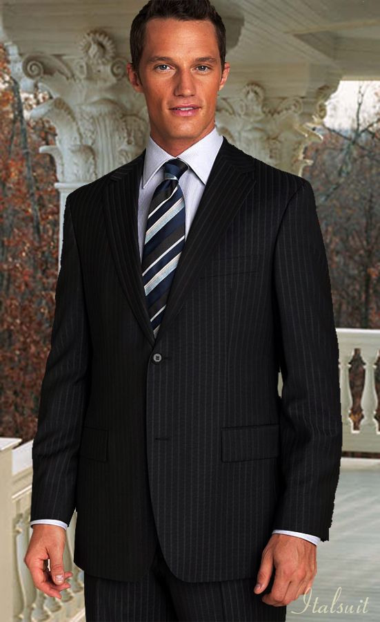 SNG-20 BLACK SUPER 150'S EXTRA FINE 100% ITALIAN WOOL SUIT HAND MADE WITH FRENCH PIPING