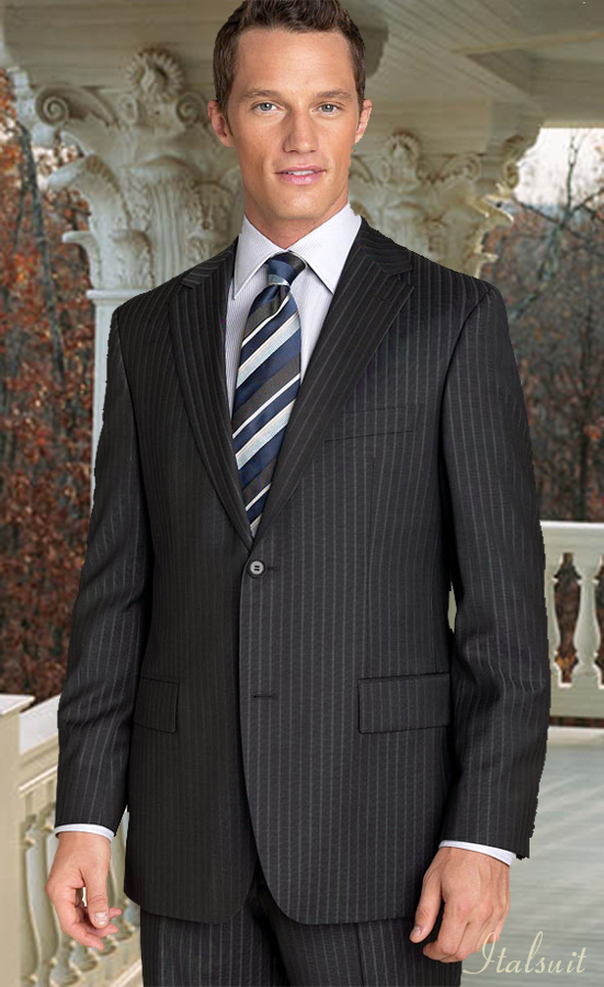 SNG-20 CHARCOAL SUPER 150'S 2PC WOOL SUIT EXTRA FINE ITALIAN MADE.
