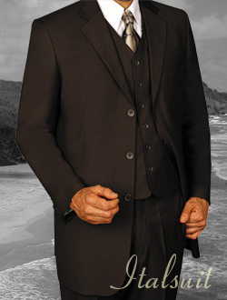 TSS-V3 BROWN  SUPER 150'S EXTRA FINE 100% ITALIAN WOOL SUIT HAND MADE WITH FRENCH PIPING