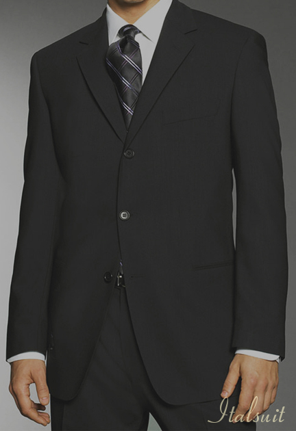 TSS-03 CHARCOAL    SUPER 150'S 2PC WOOL SUIT EXTRA FINE ITALIAN MADE.
