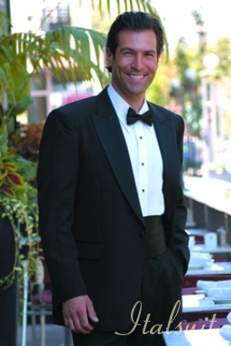 CLASSIC 1 BUTTON MENS BLACK TUXEDO EXTRA FINE HAND MADE SUPER 150'S WOOL WITH NOTCH LAPLE