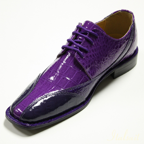 5754 MENS D.PURPLE WITH LT.PURPLE LACE UP DRESS SHOES IT'S ONE OF A KIND