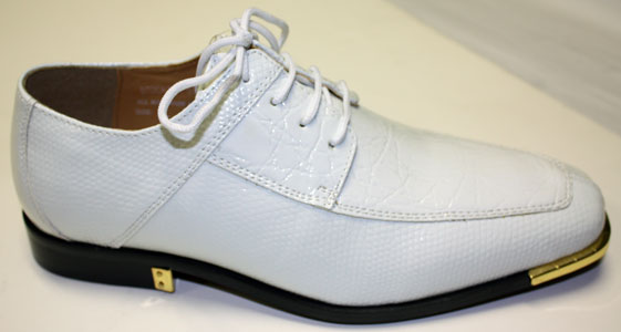 5752 MENS WHITE LACE UP DRESS SHOES IT'S ONE OF A KIND.