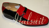 5890 MENS RED SLIP ON DRESS SHOES IT'S ONE OF A KIND  
