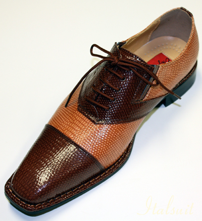 6114 MENS CONGNAC LACE UP DRESS SHOES IT'S ONE OF A KIND 