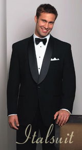 SHAWL COLLAR SUPER 150'S 1 BUTTON MENS BLACK TUXEDO EXTRA FINE WOOL.(ONLY SPECIAL ORDER)