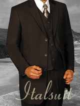 TSS-V3 BROWN  SUPER 150'S EXTRA FINE 100% ITALIAN WOOL SUIT HAND MADE WITH FRENCH PIPING