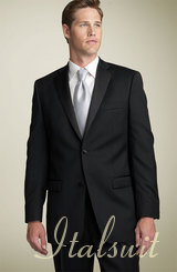 2 BUTTON EXTRA FINE HAND MADE TUXEDO 100% WOOL WITH NOTCH LAPLE