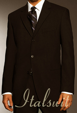 TSS-03 BROWN    SUPER 150'S 2PC WOOL SUIT EXTRA FINE ITALIAN MADE.