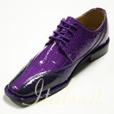 5754 MENS D.PURPLE WITH LT.PURPLE LACE UP DRESS SHOES IT'S ONE OF A KIND