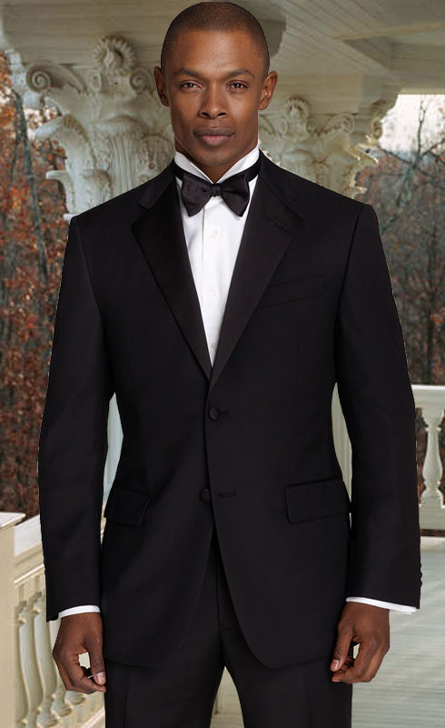 CLS-500 2 BUTTON EXTRA FINE HAND MADE  TUXEDO 100% WOOL WITH NOTCH LAPLE  