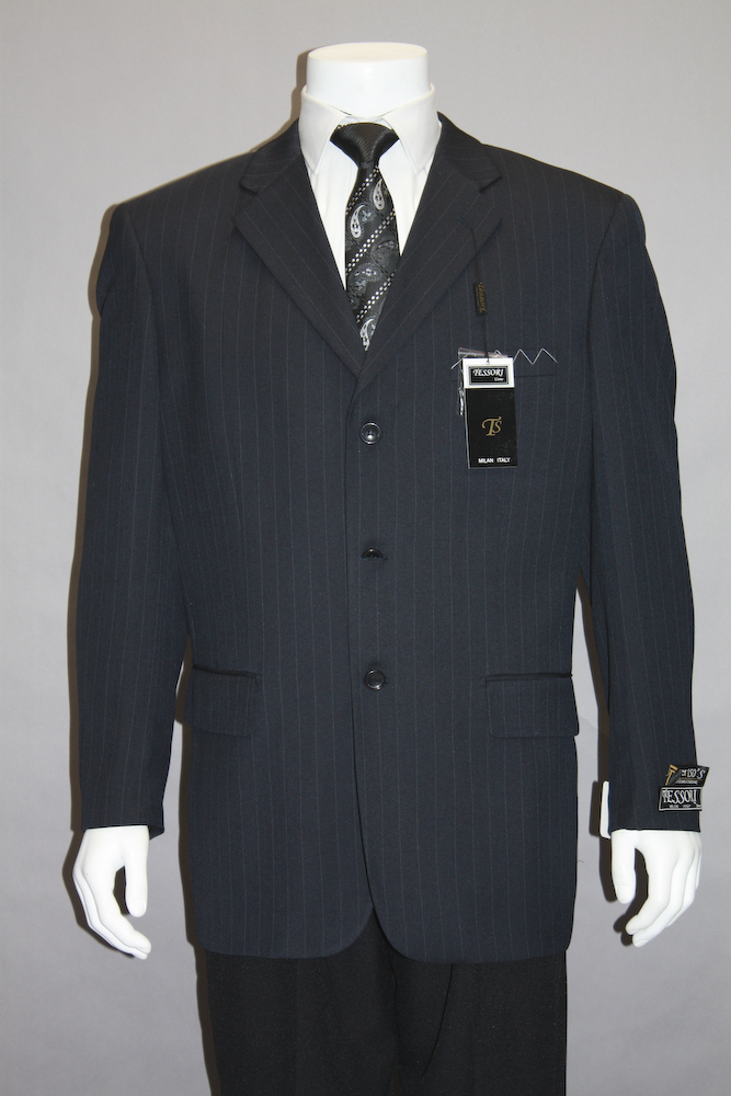 TS-28 NAVY WITH WHITE STRIPE SPORT COAT IT'S ONE OF A KIND SUPER 150'S FOR ALL OCCASION.     