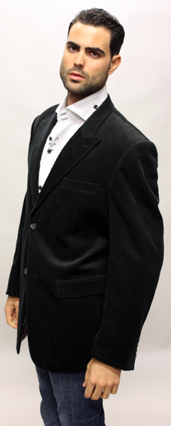J-001 BLACK   SUPER 150'S SOILD  SPORT COAT THIS JACKET IS A WINNER 2 BUTTON WITH BACK VENT ITALIAN MADE.