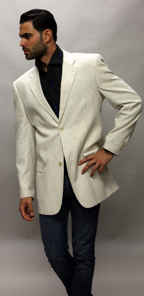 JC-36 BEIGE 100% LINEN SPORT COAT 2 BUTTON A MUST HAVE JACKET.