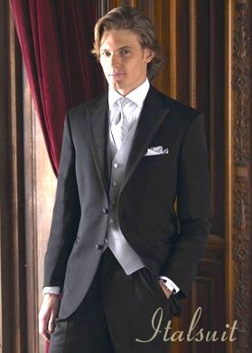 HIGH QUALITY 2 BUTTON MENS BLACK TUXEDO EXTRA FINE WOOL HAND MADE 2PC JACKET WITH PANTS.