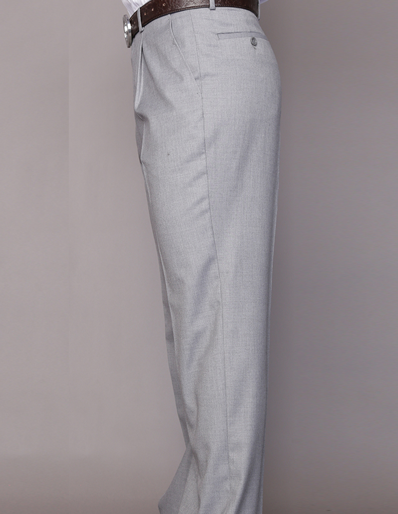 Kleding Gender-neutrale kleding volwassenen Broeken Tan Pleated Dress Pants Regular Fit Super 150'S Italian Wool Fabric 
