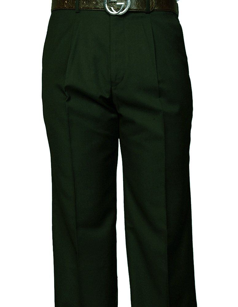 HUNTER PLEATED DRESS PANTS REGULAR FIT SUPER 150'S ITALIAN WOOL FABRIC 