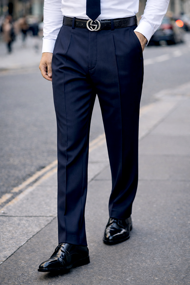 open lace back dress Buki Men's Pleated Wool Trouser Pants - XXL