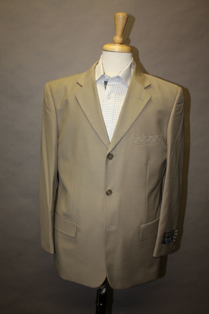 TS-03 TAN 3 BUTTON SPORT COAT HAND MADE ONE OF A KIND  