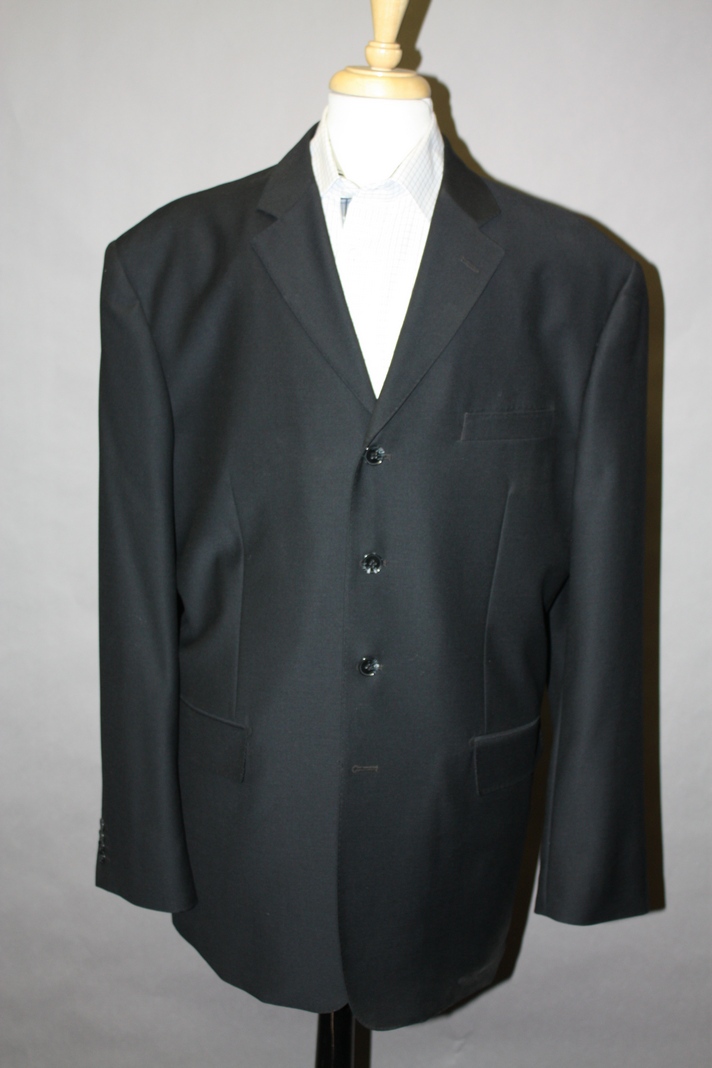 TS-04 NAVY 3 BUTTON SPORT COAT HAND MADE ONE OF A KIND  