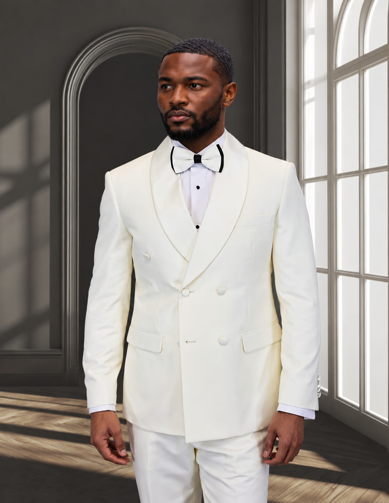 STATEMENT SHAWL LAPEL DOUBLE BREASTED TUXEDO