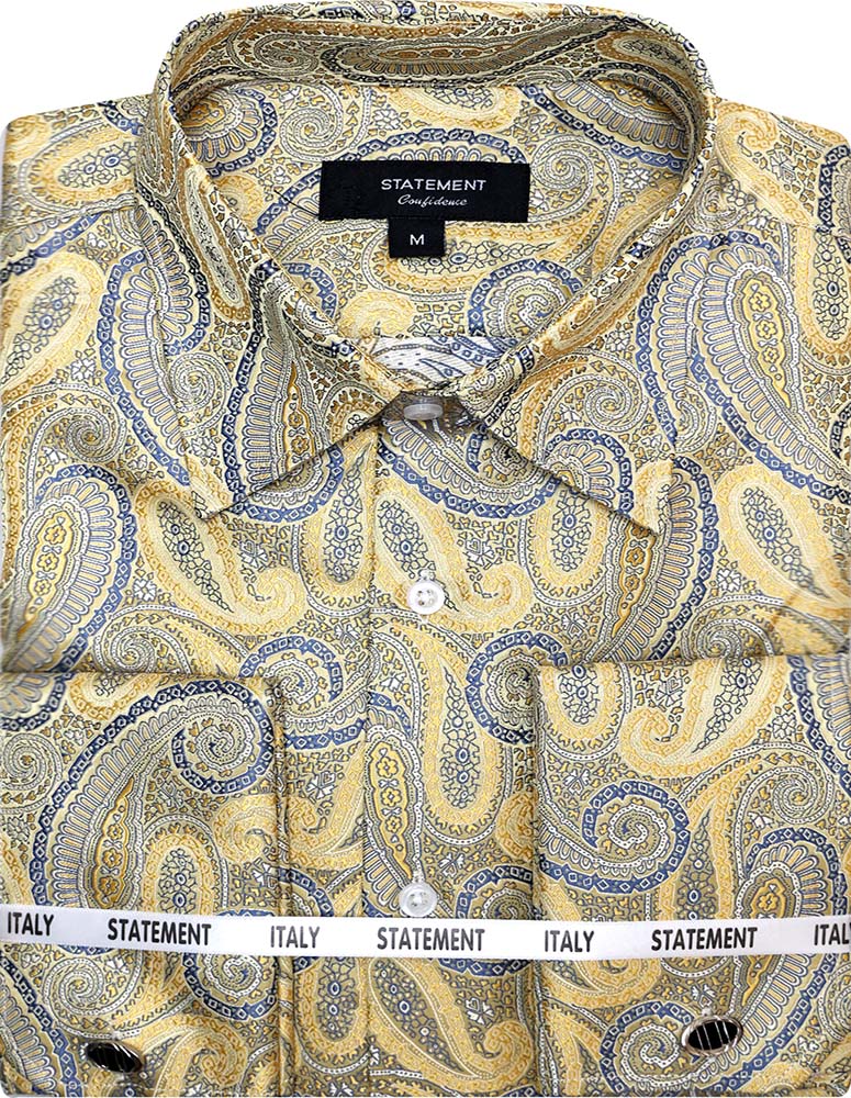 HIGH QUALITY LONG SLEEVES WOVEN DRESS SHIRT WITH MATCHING CUFF LINK 