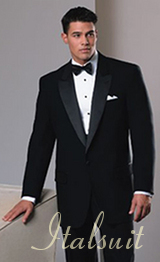 EXTRA FINE SUPER 150'S 1 BUTTON MENS BLACK TUXEDO HAND MADE BY: MR TESSORI UOMO