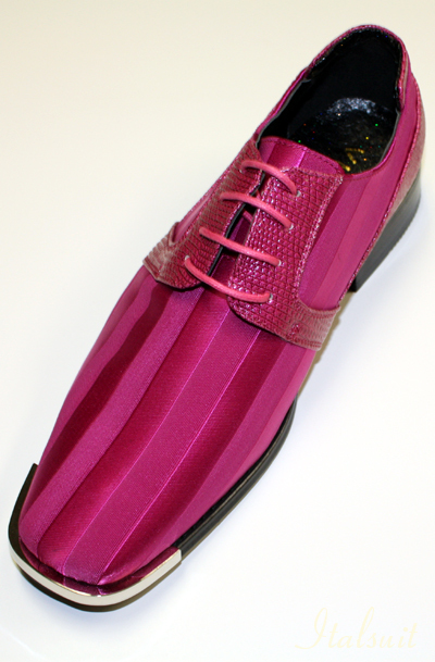 17003 MENS FUSCHIA LACE UP DRESS SHOES IT'S ONE OF A KIND