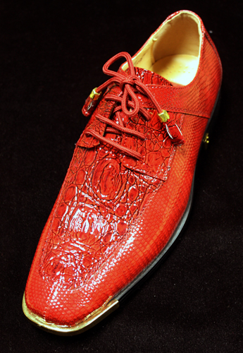 5752 MENS RED LACE UP DRESS SHOES IT'S ONE OF A KIND   