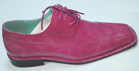 6039 MENS FUSCHIA LACE UP DRESS SHOES IT'S ONE OF A KIND