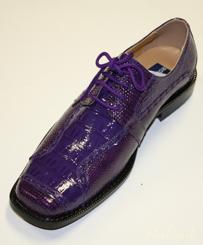 6044 MENS PURPLE LACE UP DRESS SHOES  