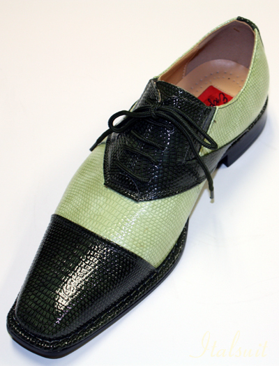 6114 MENS OLIVE LACE UP DRESS SHOES IT'S ONE OF A KIND