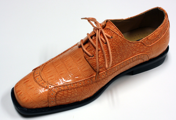 6116 MENS PEACH LACE UP DRESS SHOES IT'S ONE OF A KIND 