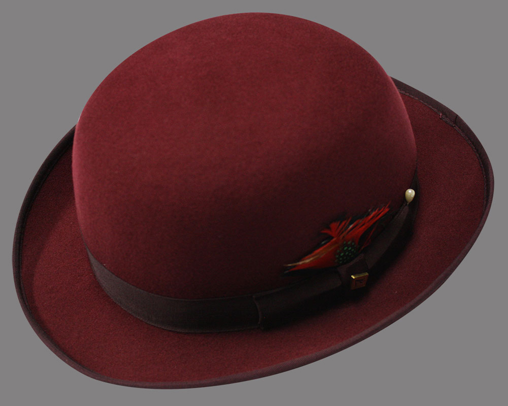 DERBY BURGUNDY Men’s 100% wool,  stylish hat