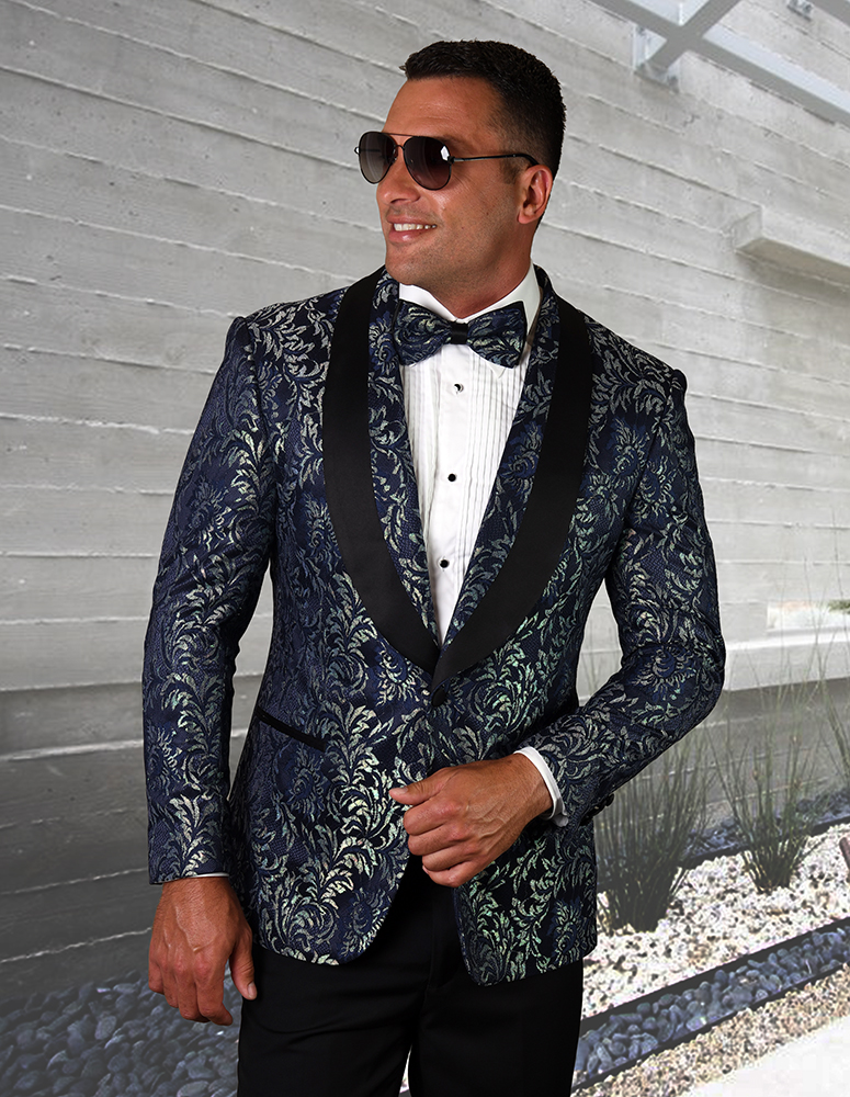  High quality fancy Italian woven jacket with with matching bow tie  