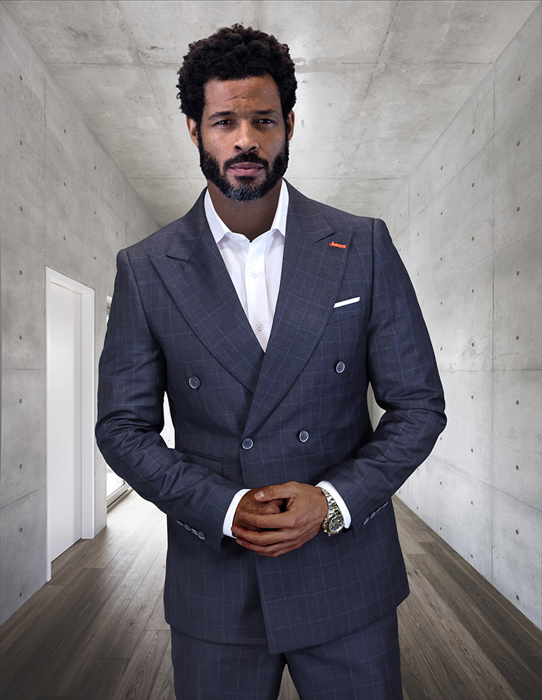 STATEMENT CONFIDENCE SUPER 200'S ITALIAN WOOL DOUBLE BREASTED SUIT 