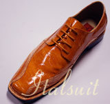 5884 MENS ORANGE LACE UP DRESS SHOES IT'S ONE OF A KIND  