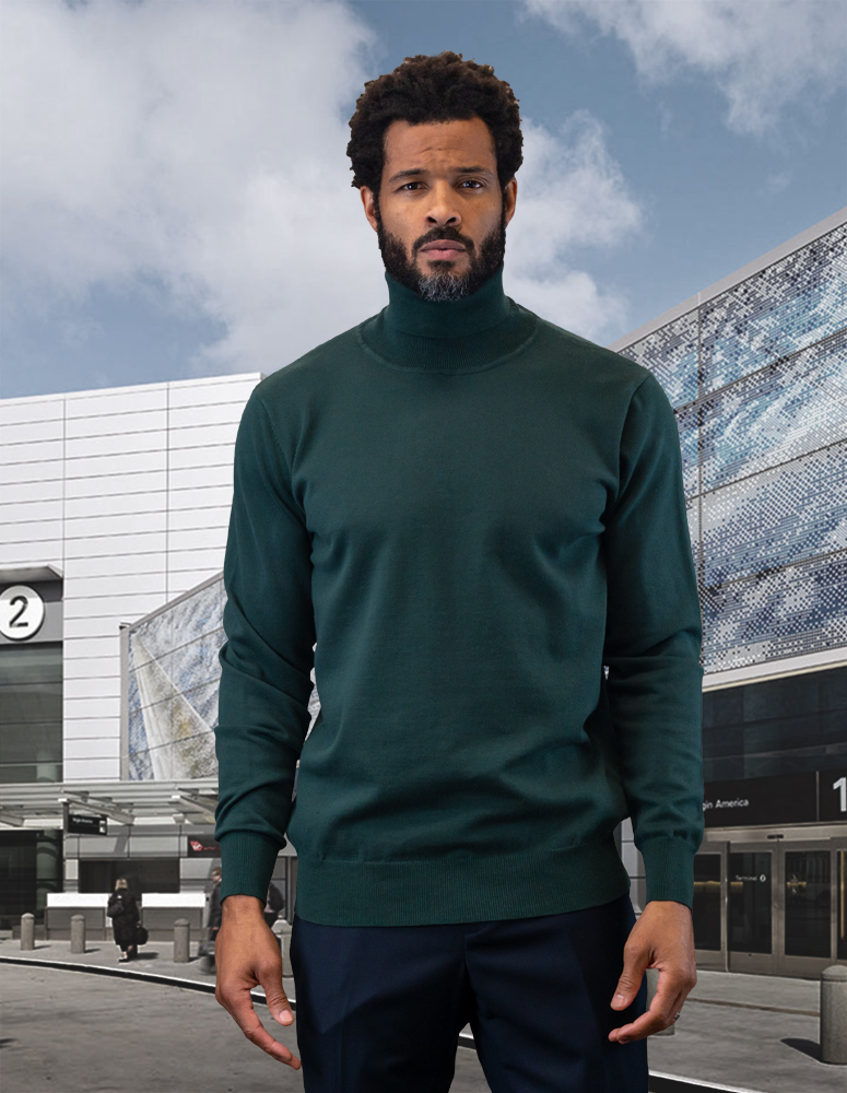 HUNTER MODERN FIT TURTLE NECK. WOOL & CASHMERE 