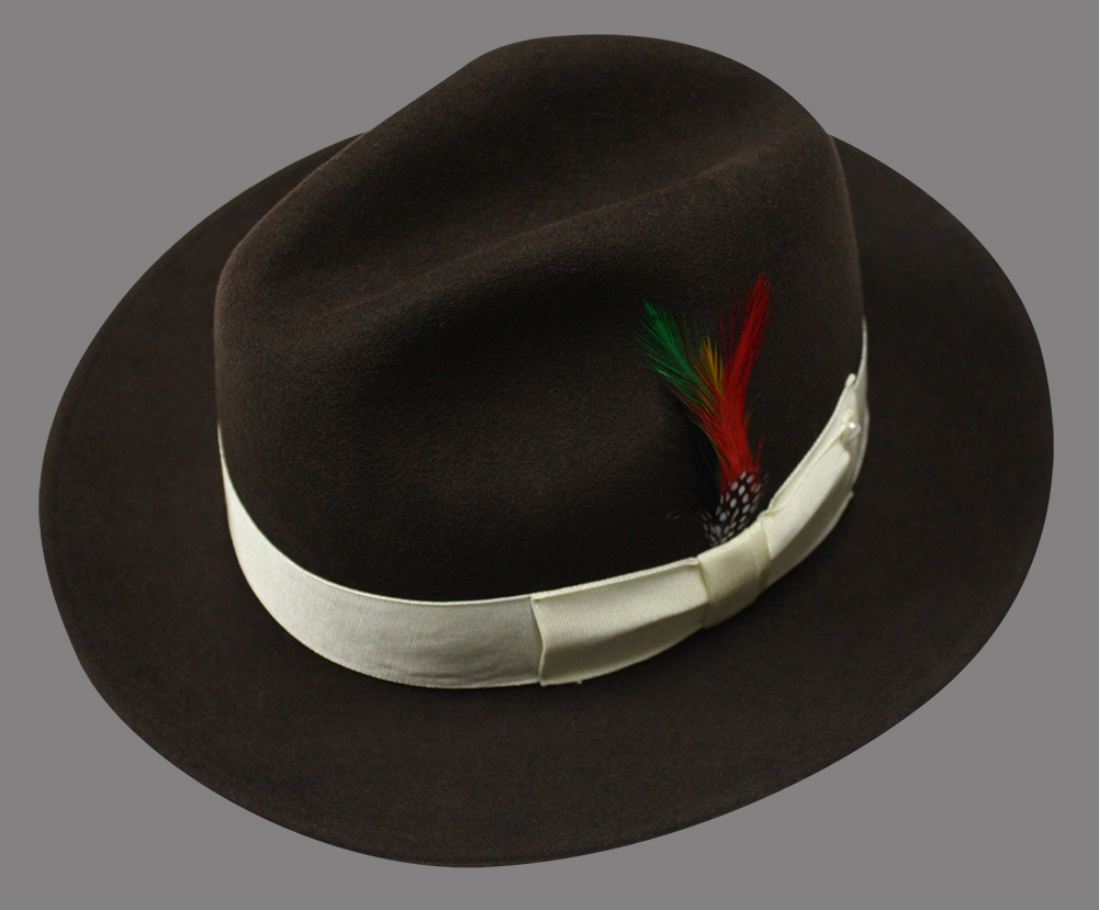 UNTOUCHABLE BROWN HAT WITH OFF WHITE 
