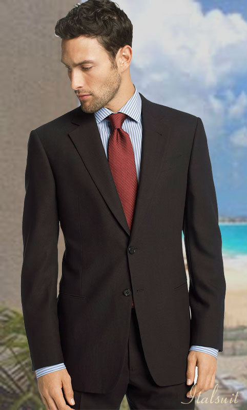 YKU-30 CLASSIC 2PC 2 BUTTON SOLID COLOR CHARCOAL GRAY MENS SUIT BY STATEMENT. SUPER 150'S EXTRA FINE ITALIAN FABRIC
